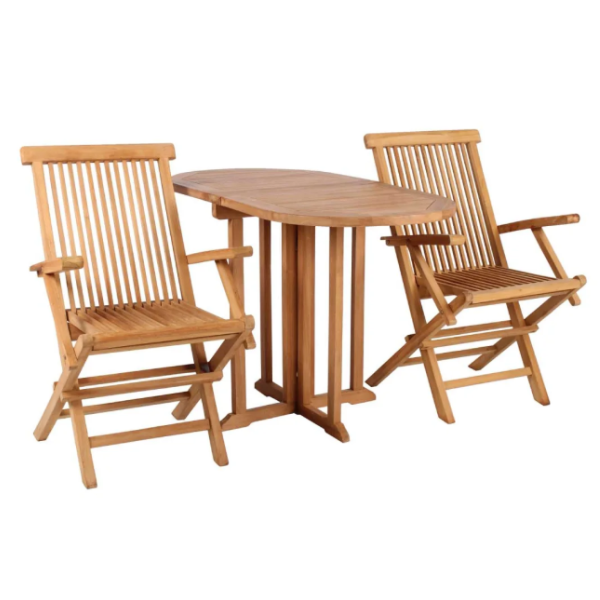 Gartenmöbelset Teak Sessel Andover & Tisch Balcony