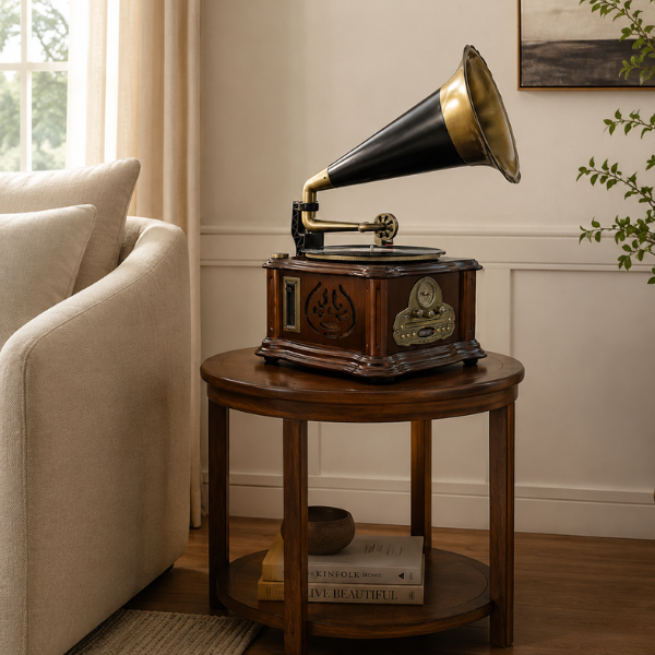 Stereo Grammophon mit UKW/MW-Radio, CD/MP3, USB/SD, Bluetooth®, Kassettenwiedergabe, Encoding