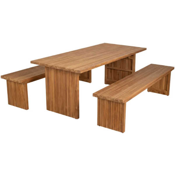 Gartenmöbelset Teak Bank + Tisch Ashford 180cm