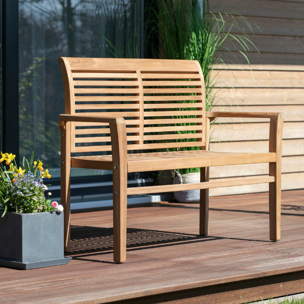 Gartenbank Derby Teak 120 cm stapelbar