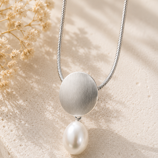 Anhänger Silber mit Süßwasserperlen-Tropfen (inkl. Kette)