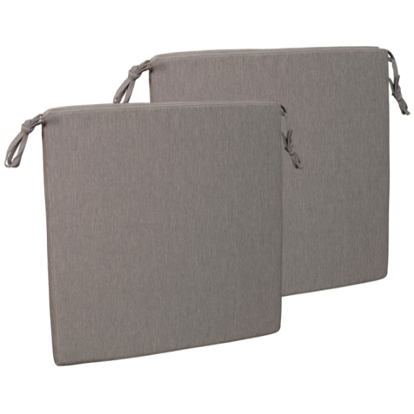Sitzkissen 2er Set uni grey ca. 50 x 50 cm