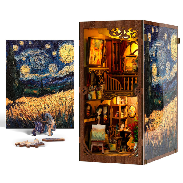 Diorama mit Puzzle - Van Gogh