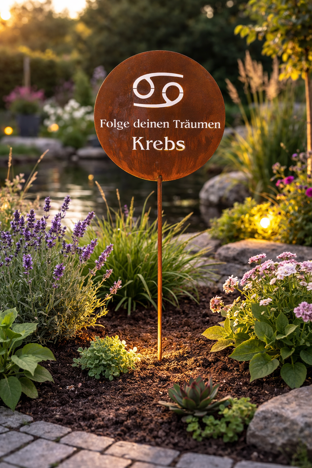 Gartenstecker Sternzeichen Krebs 22.06. - 22.07. | Edelrost