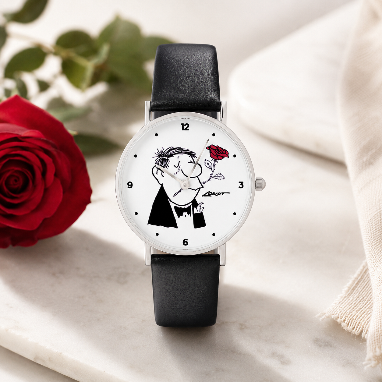 Künstler-Armbanduhr "Loriot - Der Rosenkavalier"