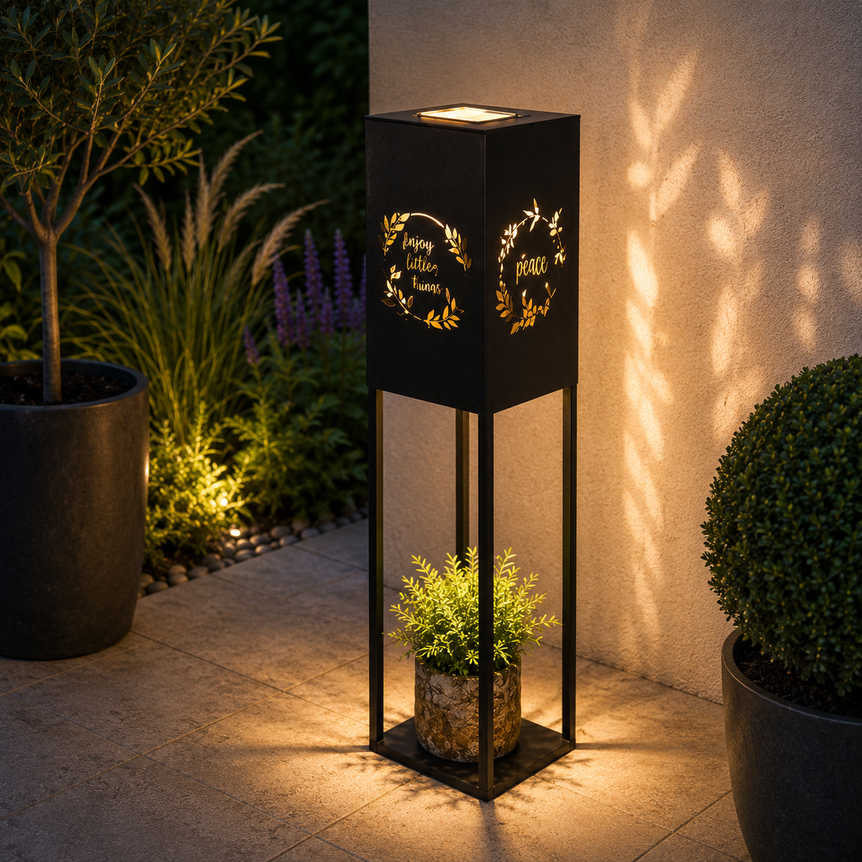 Licht-Dekosäule mit LED VIVIAN