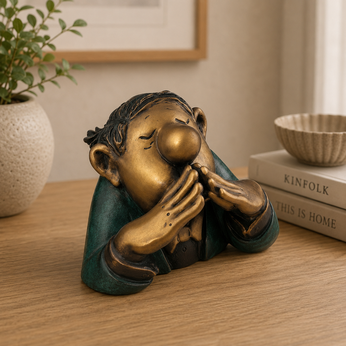 Loriot: Skulptur "Der Kenner" Bronze