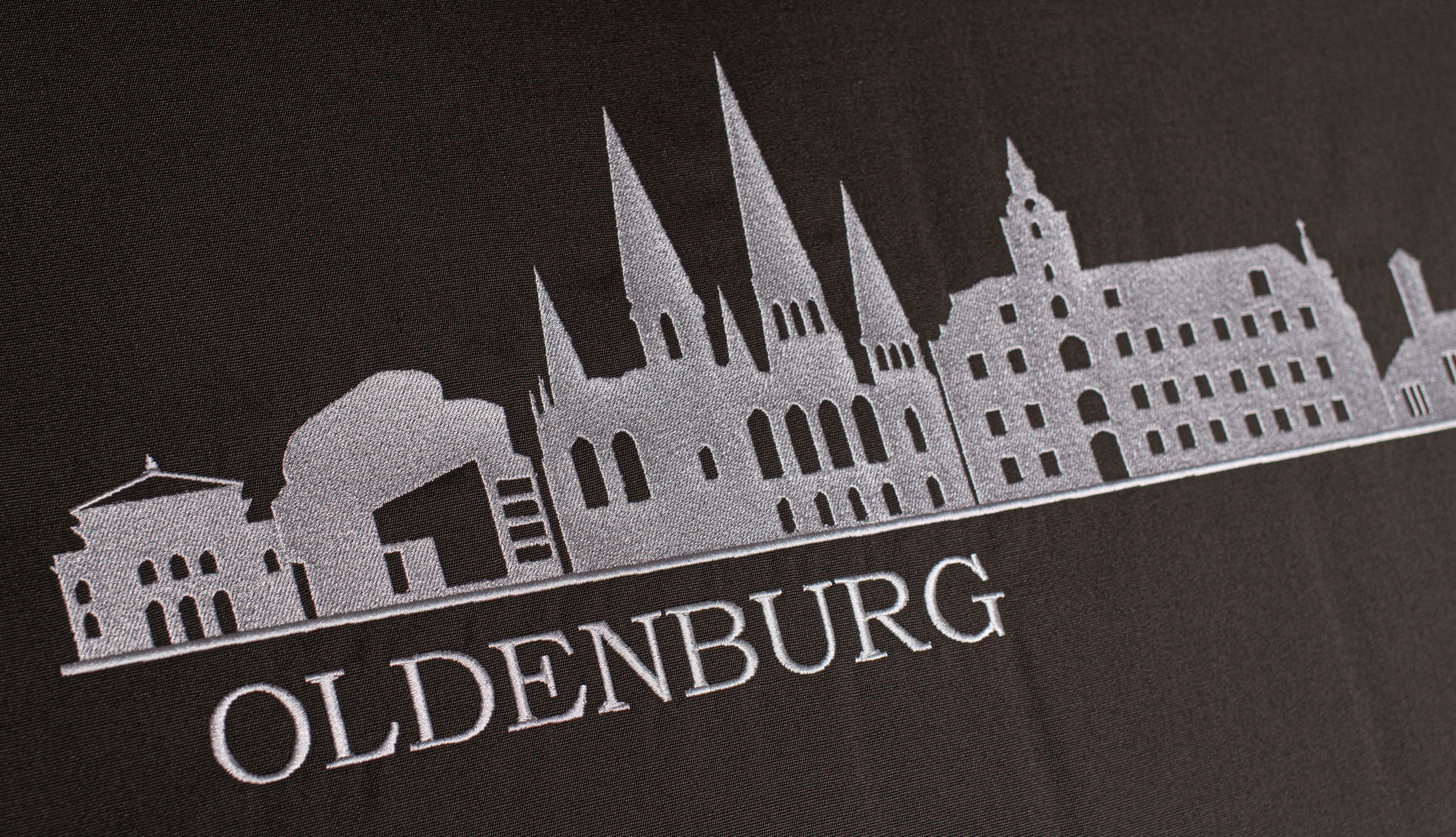 Strandkorb Düne Teak Skyline Oldenburg inkl. Sekt-/Champagnerkühler