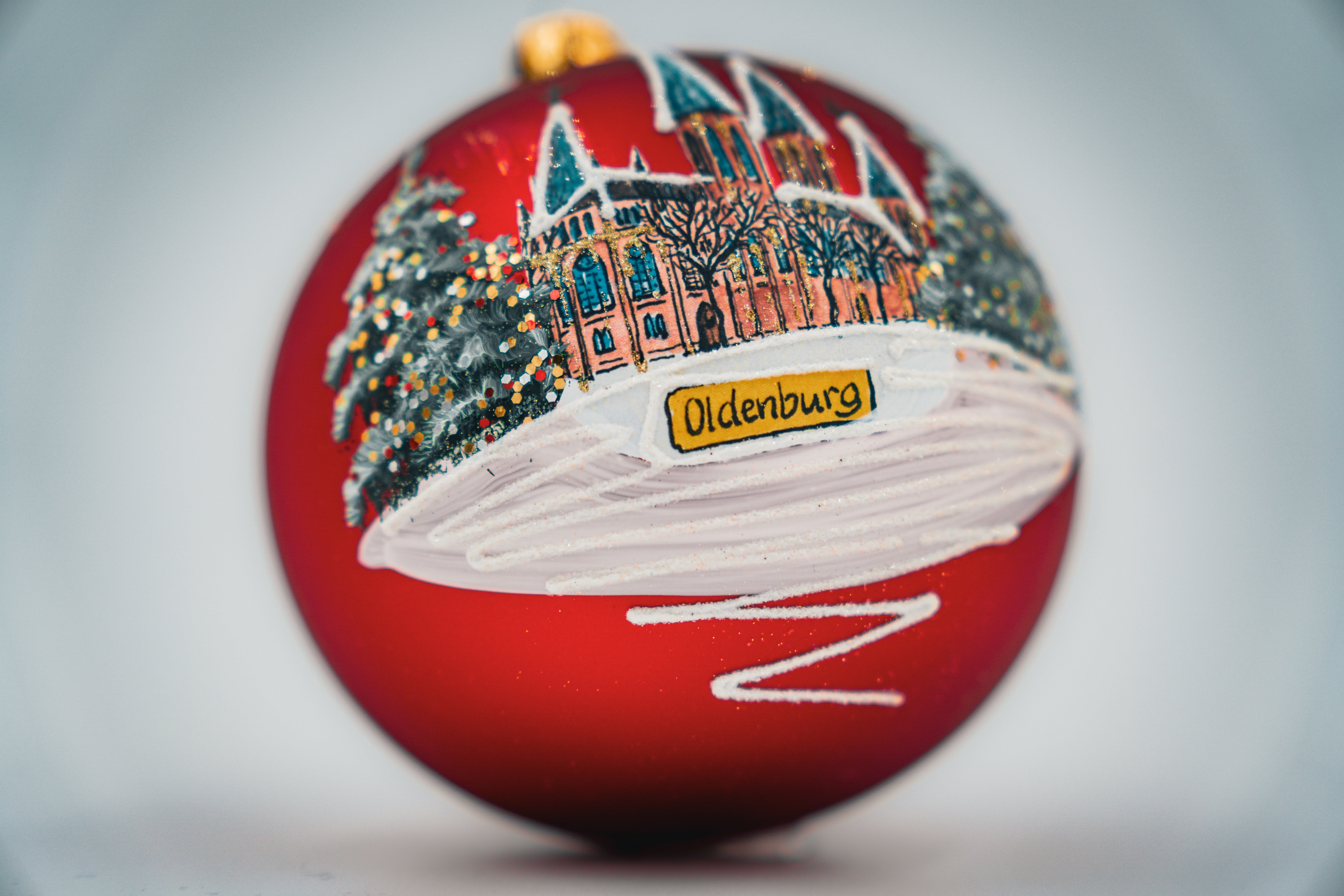 Oldenburg Weihnachtskugel Lambertikirche 10cm