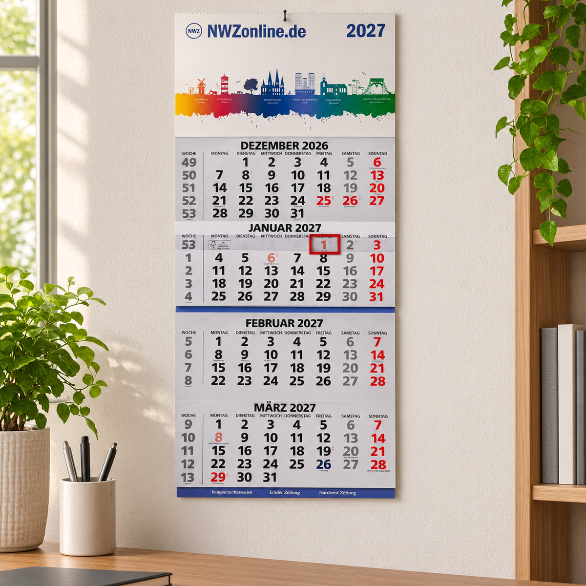 Nordwest Quartalskalender 2027