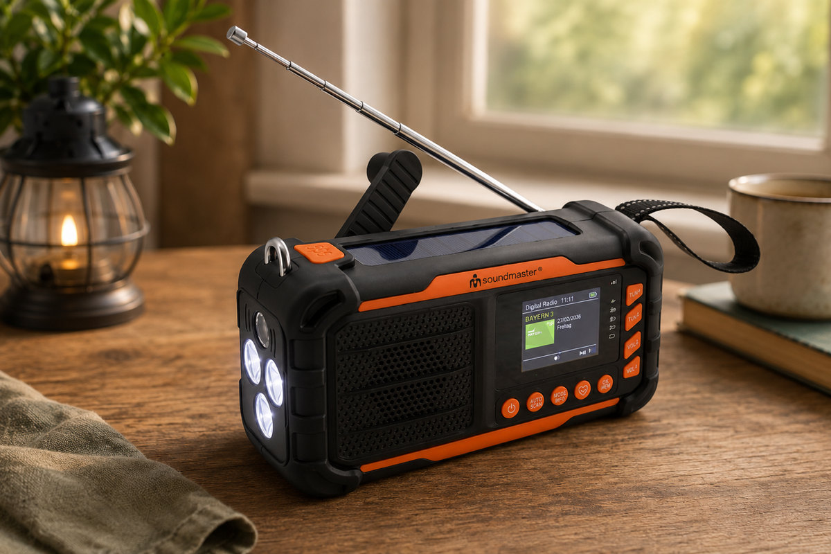 Kurbeldigitalradio mit ASA Notfallfunktion