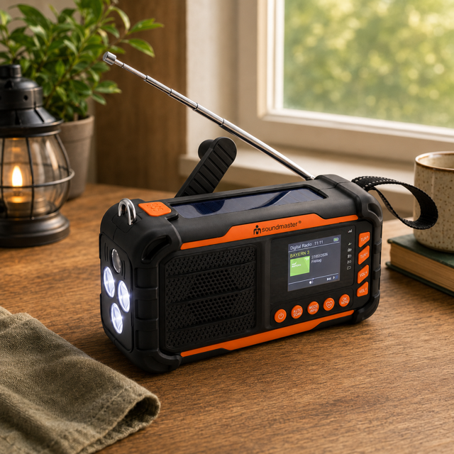 Kurbeldigitalradio mit ASA Notfallfunktion