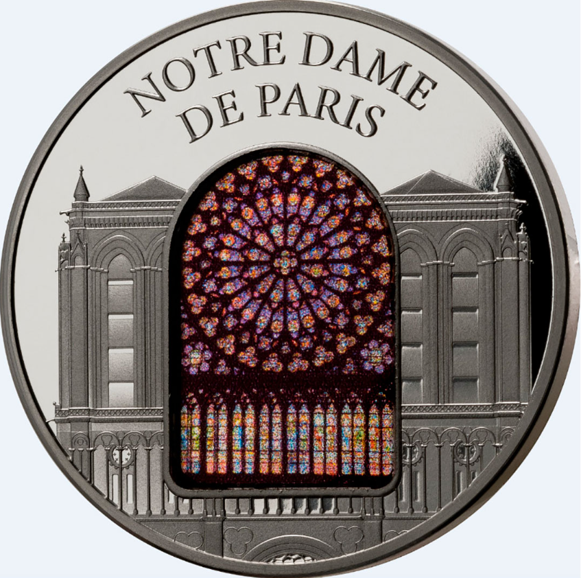 Silbermedaille Windows of Heaven Frankreich - Notre Dame