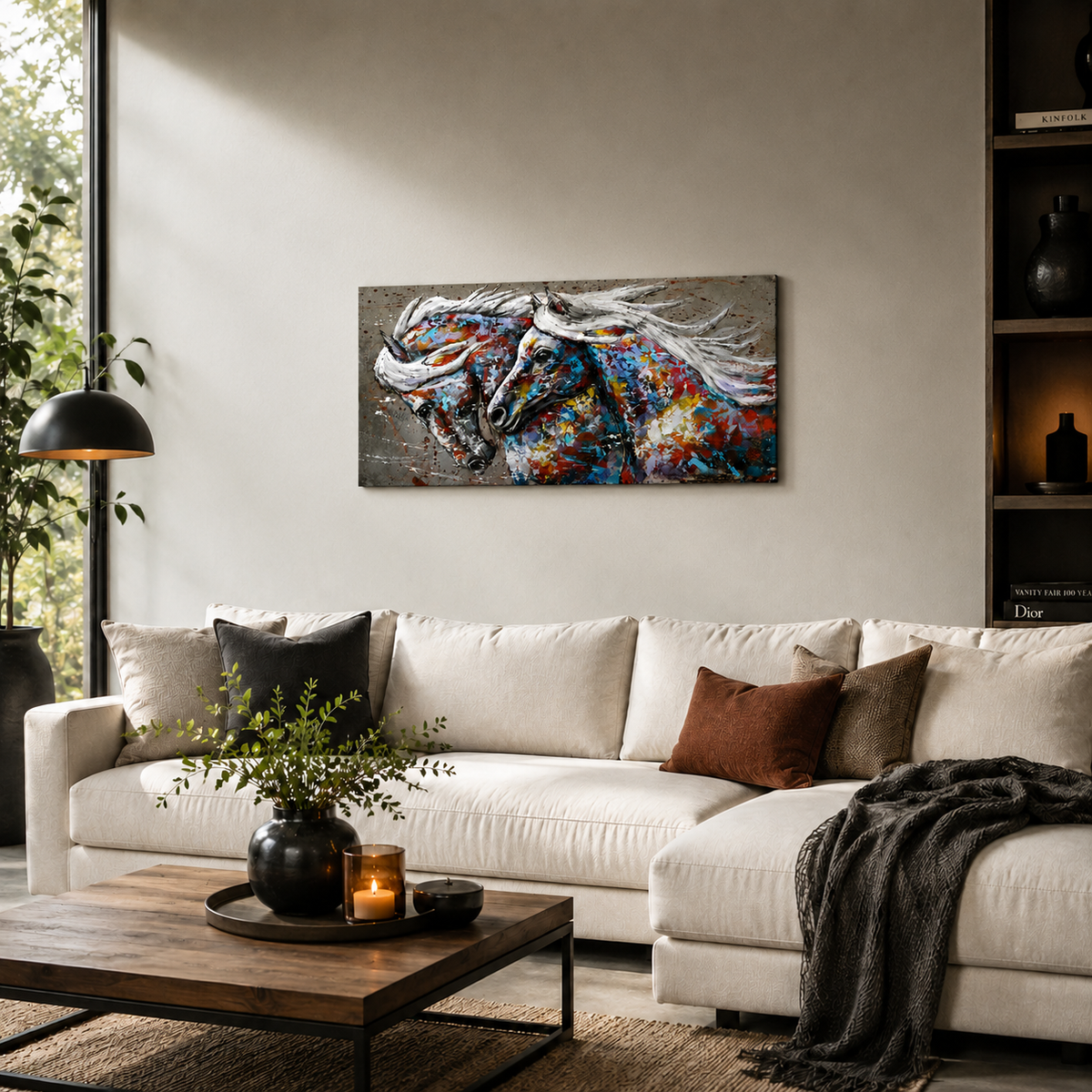 3D Metallbild 2 Pferde