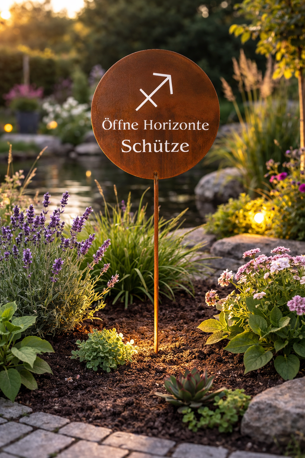 Gartenstecker Sternzeichen Schütze 23.11. - 21.12. | Edelrost