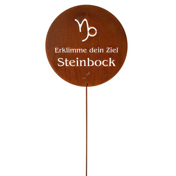 Gartenstecker Sternzeichen Steinbock 22.12. - 20.01. | Edelrost