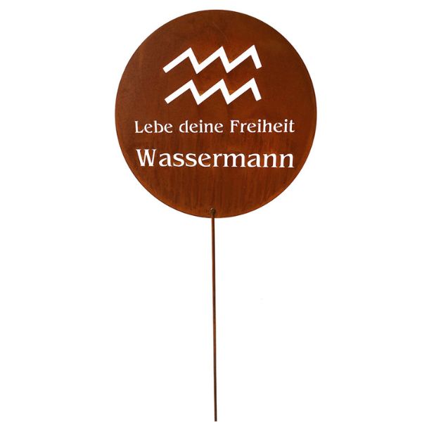 Gartenstecker Sternzeichen Wassermann 21.01. - 19.02. | Edelrost