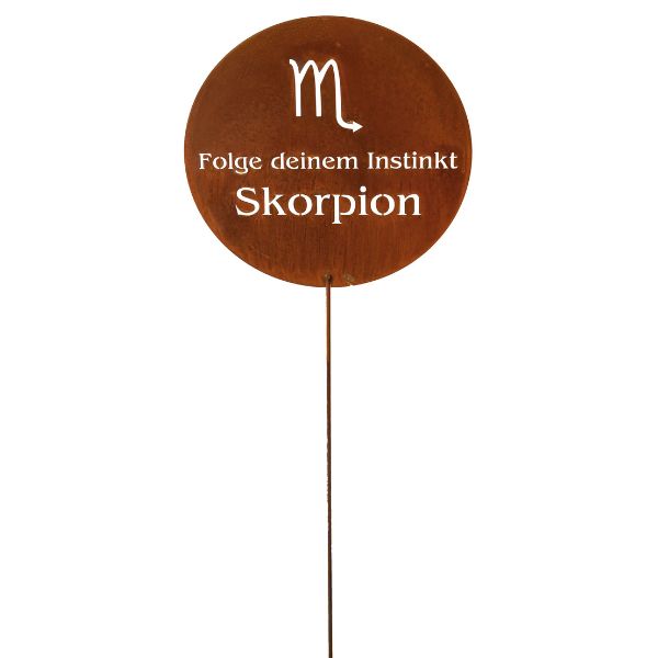 Gartenstecker Sternzeichen Skorpion 24.10. - 22.11. | Edelrost