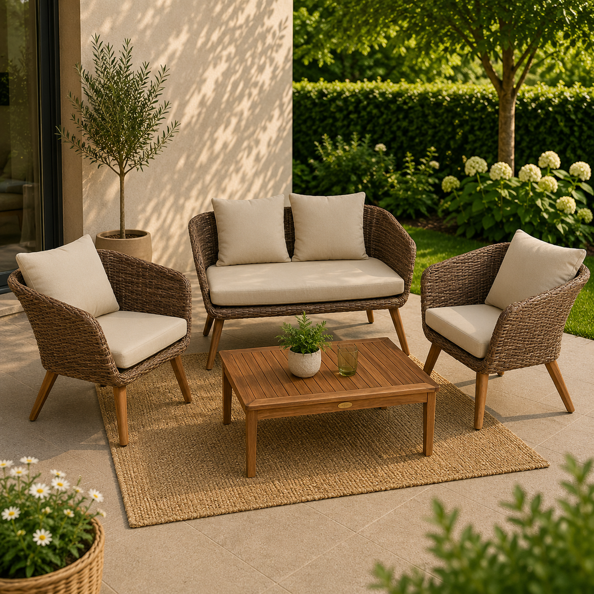 Sitzgruppe ARONA anisbraun (4-tlg.)