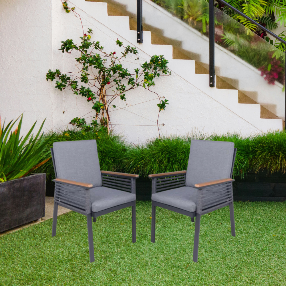 Stuhl DENIA grau (2er Set)