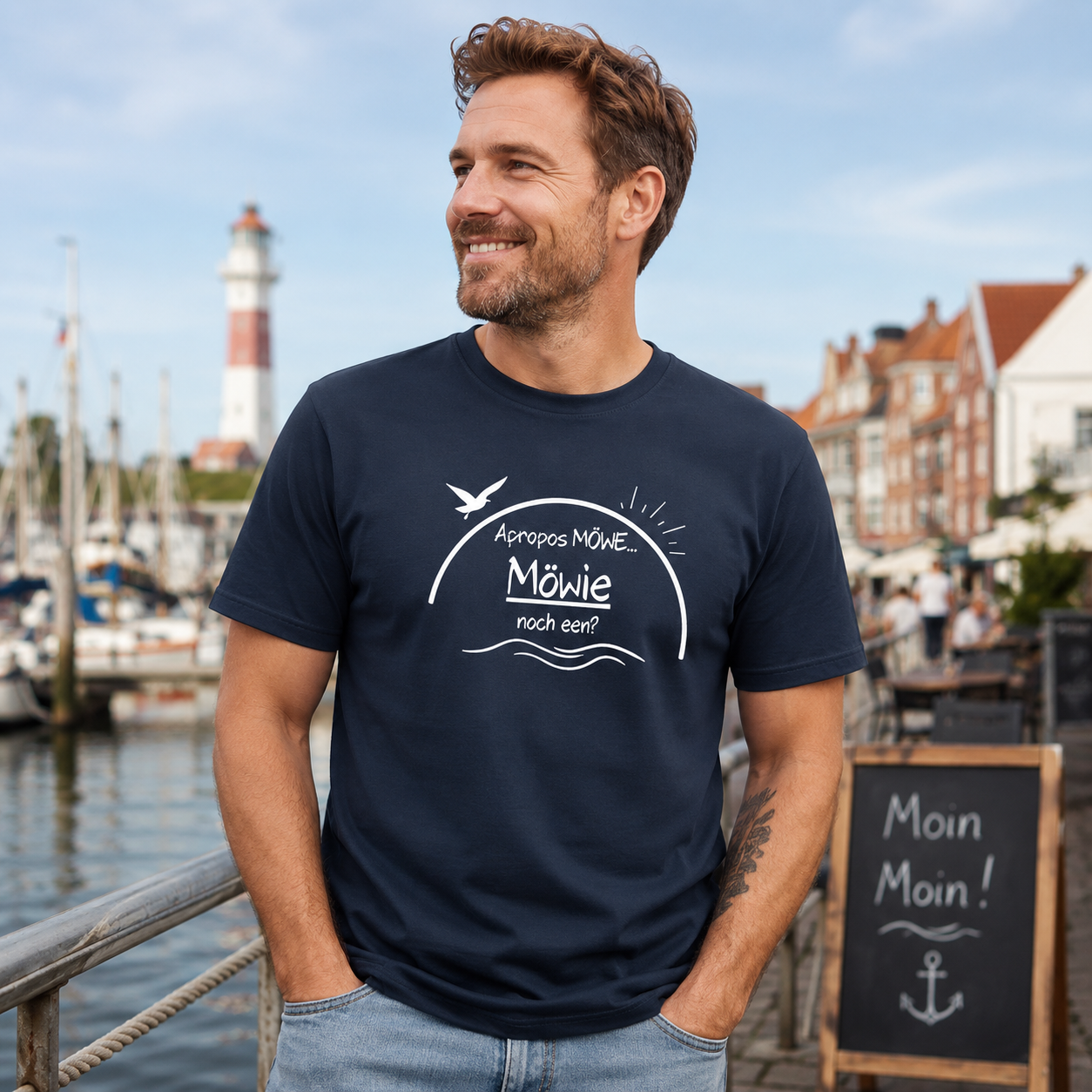 T-Shirt "Apropos MÖWE..." för Mannslüü