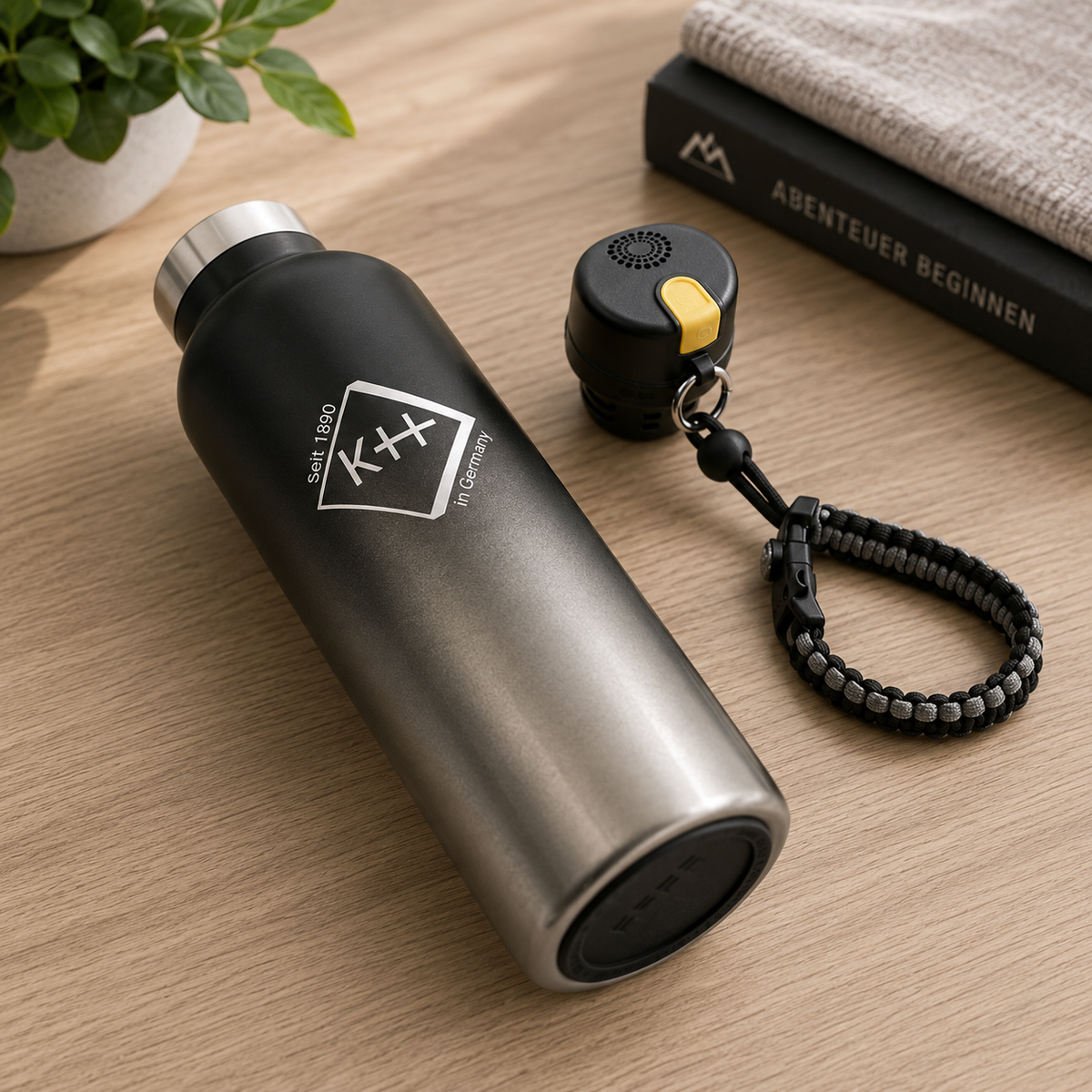 Trinkflasche mit SOS-Alarm