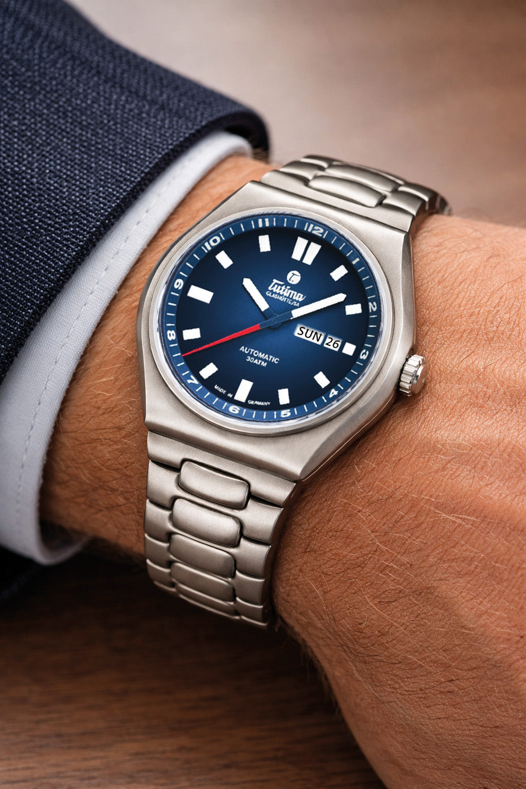 TUTIMA Glashütte/SA Uhr M2 Coastline 6150-94 Sonderedition 80 Jahre NWZ