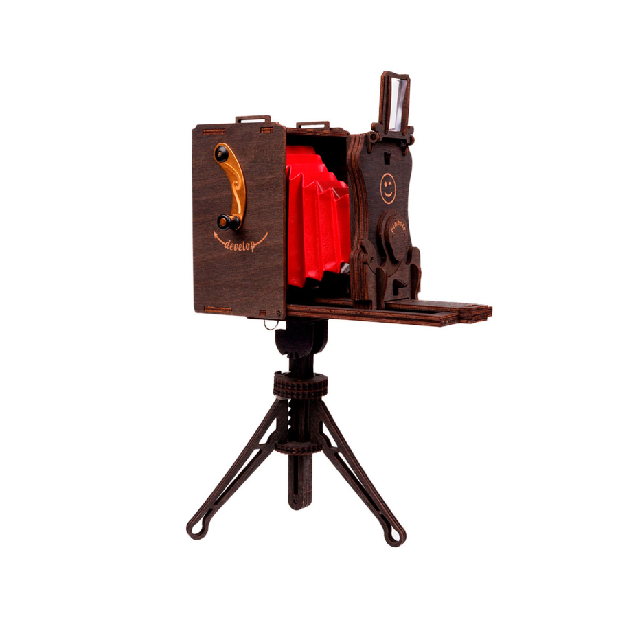 Vorteilsaktion: 3D-Holzpuzzle, Sofortbildkamera Bausatz inkl. Fujifilm Instax + gratis Stativ