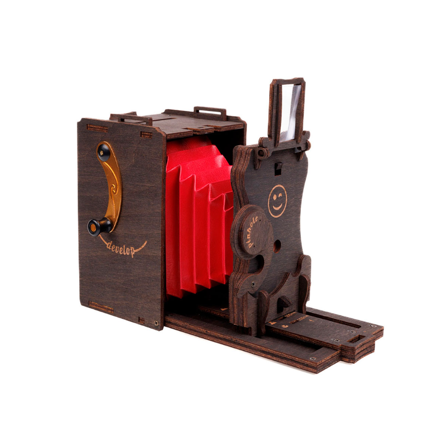 Vorteilsaktion: 3D-Holzpuzzle, Sofortbildkamera Bausatz inkl. Fujifilm Instax + gratis Stativ