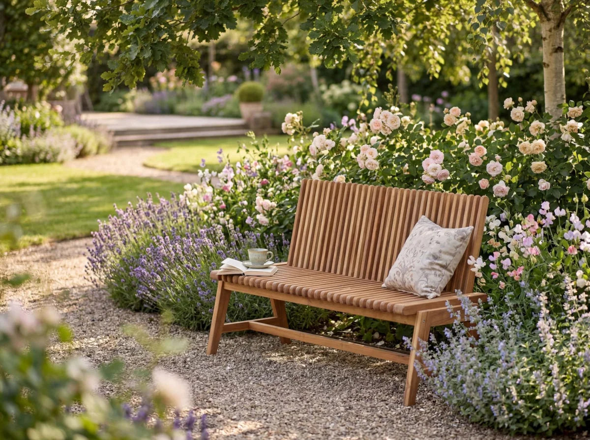 Gartenbank Leeds Teak 130 cm Multifunktion