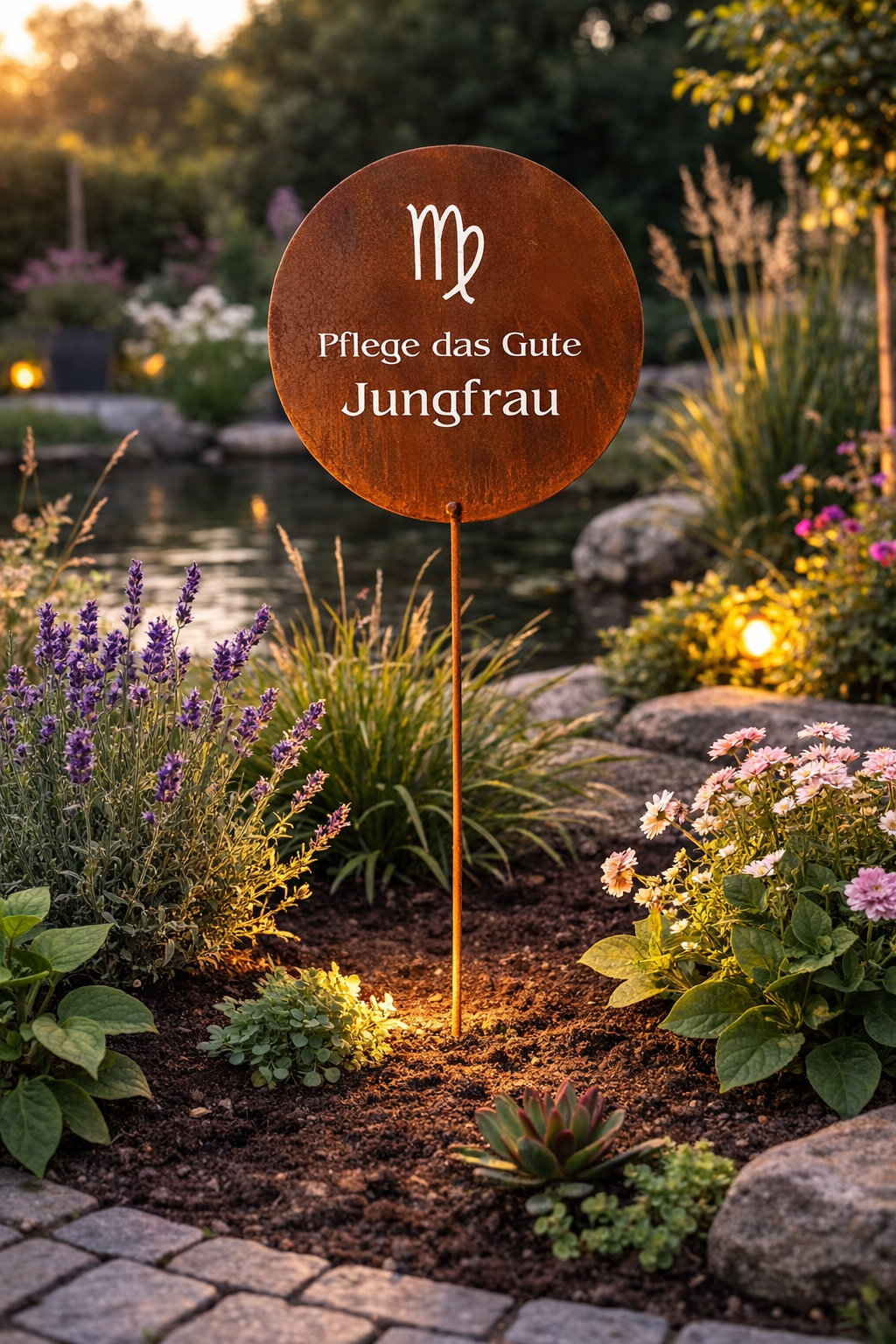 Gartenstecker Sternzeichen Jungfrau 24.08. - 23.09. | Edelrost
