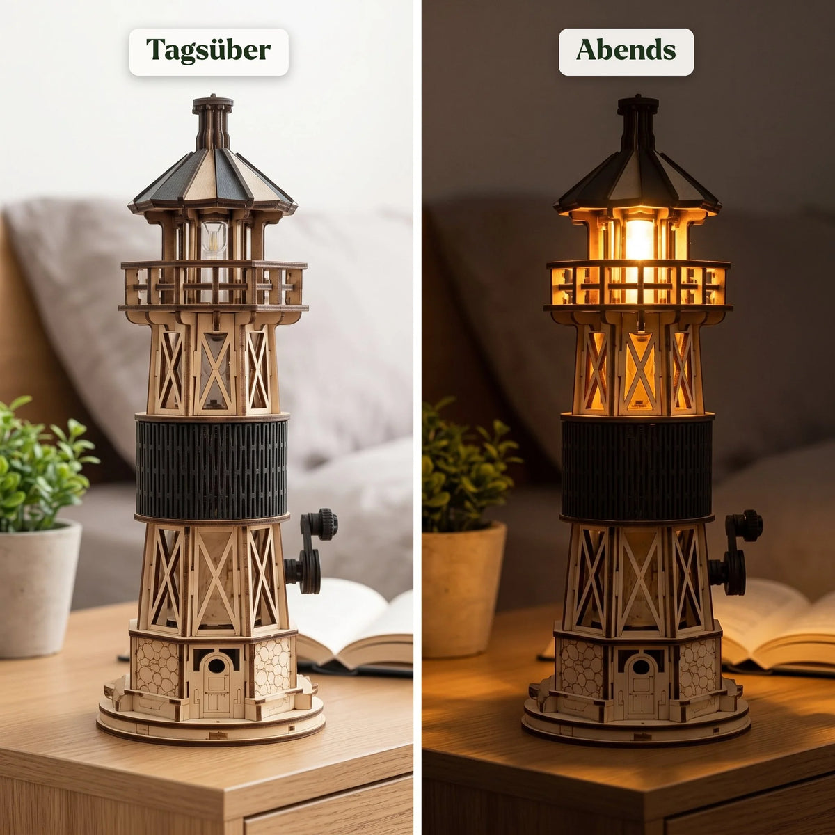 3D Holzpuzzle - Luminous Leuchtturm