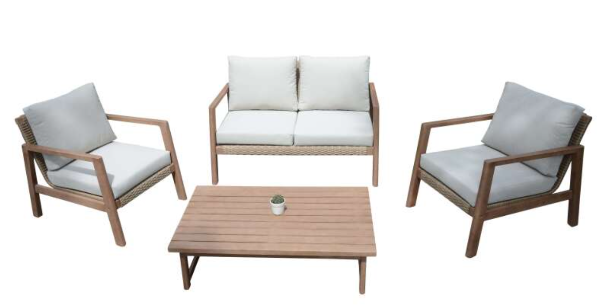 Lounge-Set SAN MATEO, 4-teilig, inkl. Kissen