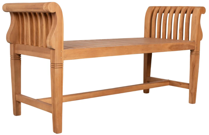 Gartenbank Wigan Teak 130 cm ohne Rückenlehne